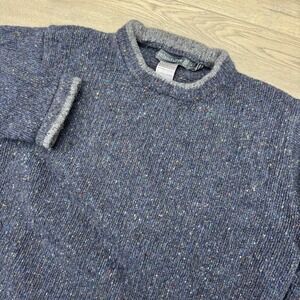 Irelands Eye Wool Cashmere Sweater Sz L Multicolor Knit Crewneck READ***